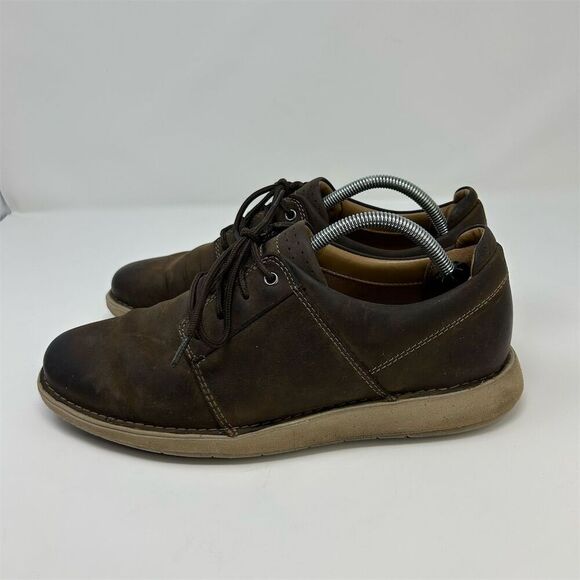 Clarks Men's Brown Leather Lace Up Casual Shoes Size 10 Comfort Quality - Picture 6 of 13